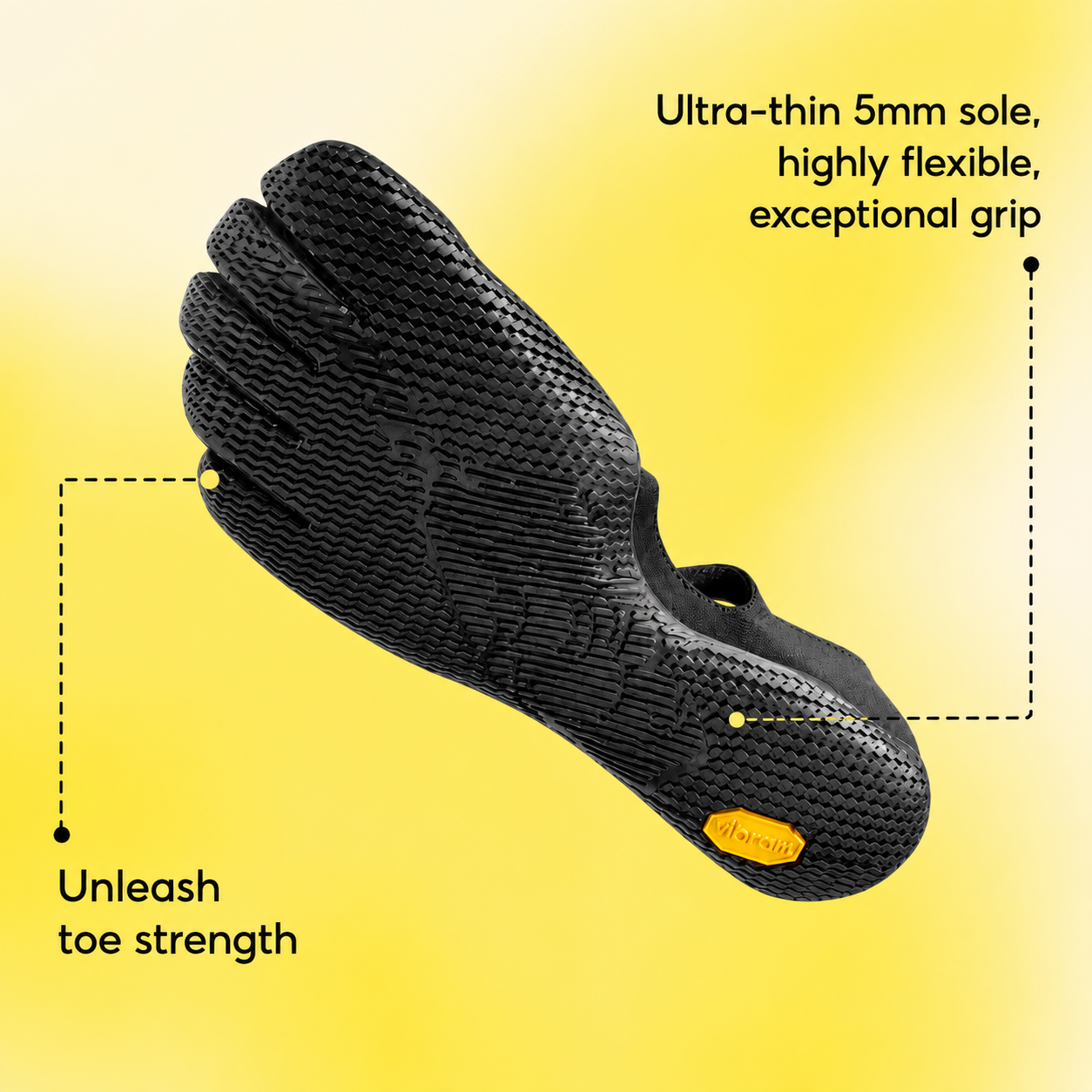 Classic FiveFingers Ballet Flats, Split Toe Design, Breathable Barefoot Comfort