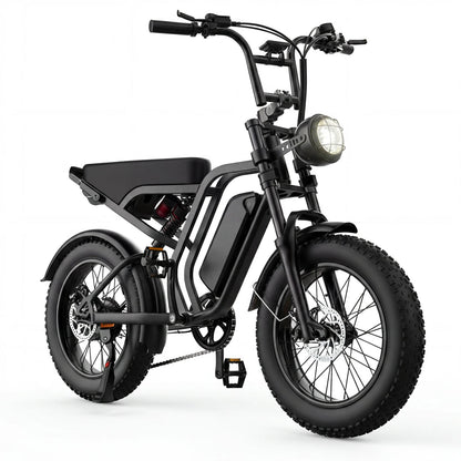 All-Terrain 1500W Peak Motor Electric Bike – 34 MPH Range 40-70 Miles